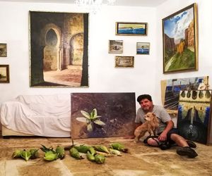 Un rincón del río Cacín y un detalle del 'romance' de los Maestros, premiados en el el XIV Concurso de la Fundación AguaGranada