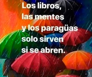 Los libros, las mentes y los paraguas sólo sirven si se abren. Día de libro 2021