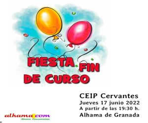 Este viernes fiesta fin de curso en el CEIP Cervantes 