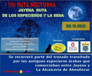 Jayena celebra este sábado 16 de julio su ruta Nocturna