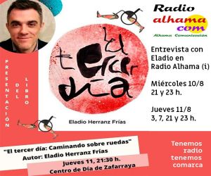 Presentación en Zafarraya del libro "El tercer día: Caminando sobre ruedas"