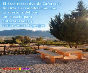 El área recreativa de Zafarraya finaliza su remodelación con la apertura del bar, un espacio para autocaravanas y varias zonas de juegos