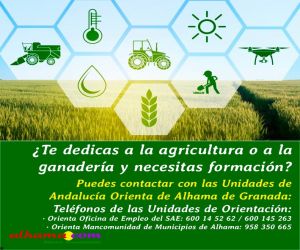 ¿Te dedicas a la agricultura o a la ganadería y necesitas formación?
