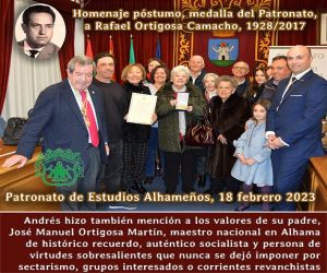 Rafael Ortigosa, desde la gratitud y el reconocimiento