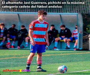 El alhameño Javi Guerrero, pichichi en la máxima categoría cadete del fútbol andaluz y de primer año