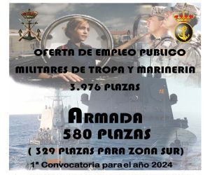 Diferentes cursos y ofertas de empleo, convocatoria de las Fuerzas Armadas y monitor deportivo