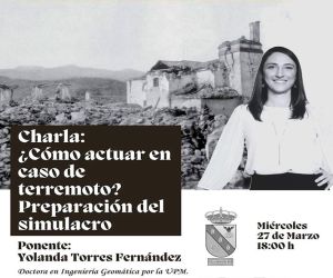 Charla-taller sobre actuación en caso de terremoto en Arenas del Rey