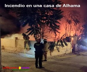 Incendio en una casa de Alhama