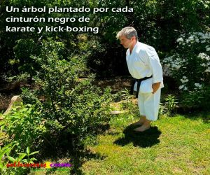 Un árbol plantado por cada cinturón negro de karate y kick-boxing