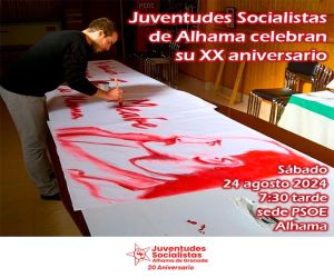 Las Juventudes Socialistas de Alhama celebran su XX aniversario 