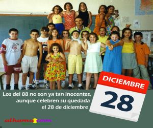 Los del 88 no son ya tan inocentes, aunque celebren su quedada el 28 de diciembre