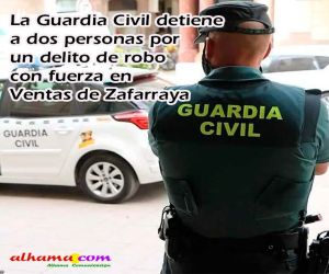 La Guardia Civil detiene a dos personas por un delito de robo con fuerza en Ventas de Zafarraya