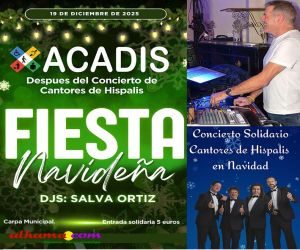 Navidad solidaria con ACADIS que prolonga la fiesta tras la actuación de Cantores de Hispalis