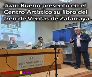 Juan Bueno presentó en el Centro Artístico su libro del tren de Ventas de Zafarraya