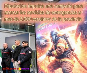 Diputación impulsa una campaña para acercar los servicios de emergencias a más de 2.000 escolares de la provincia