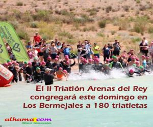 El II Triatlón Arenas del Rey congregará este domingo en Los Bermejales a 180 triatletas 
