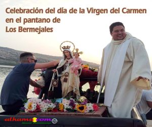 Celebración del día de la Virgen del Carmen en el pantano de Los Bermejales 