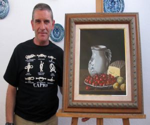 Antonio Maldonado: “Me encanta pintar paisajes de Alhama y bodegones”