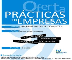 La Asociación de Termalismo de Andalucía lanza oferta de prácticas en empresas