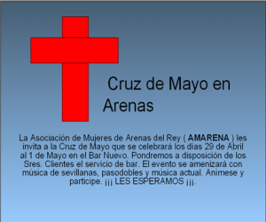 AMARENA celebra la fiesta de la Cruz en Arenas del Rey