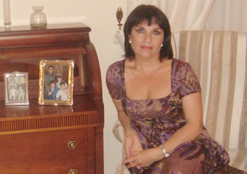 La alhameña, Inés Ruiz, en su casa de Algeciras La alhameña, Inés Ruiz, en su casa de Algeciras