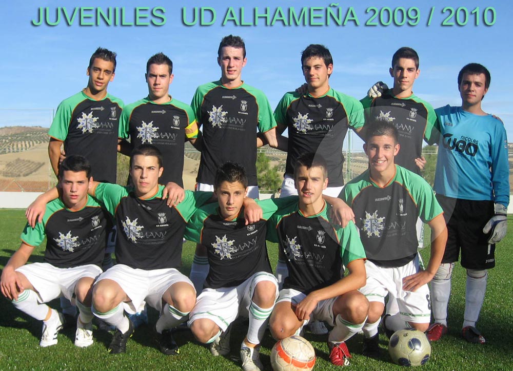  Con los juveniles de la UD Alhameña en 2009 