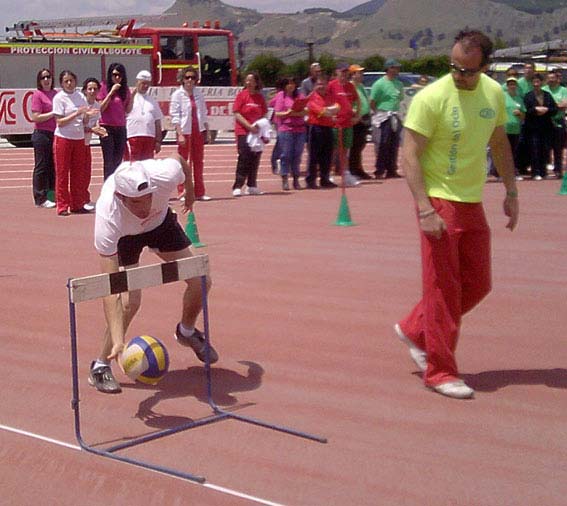 Javi, ganador de tres medallas, realizando la prueba de habilidad en la que quedó segundo clasificado