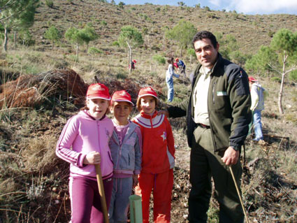 En un momento de la plantacion