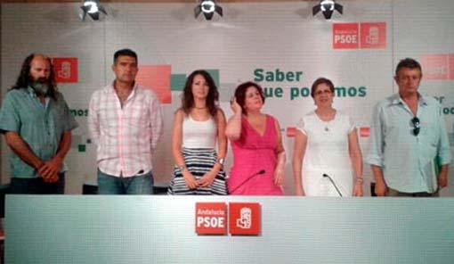 Participantes en la rueda de prensa celebrada el jueves, 2 de agosto, en la sede socialista de Granada Participantes en la rueda de prensa celebrada el jueves, 2 de agosto, en la sede socialista de Granada
