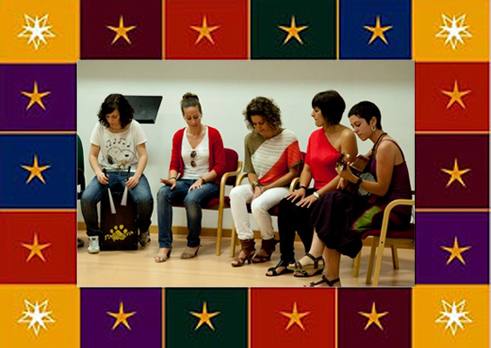 Las nietas y sus amigas pusieron música a un poema de Josefa (Foto. J. Palma) Las nietas y sus amigas pusieron música a un poema de Josefa (Foto. J. Palma)