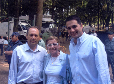 Francisco Escobedo con la presidenta del Parlamento Gallego