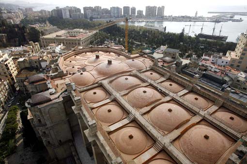  Vista superior de la catedral de Málaga 