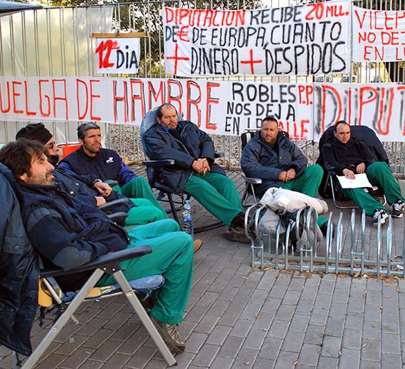 Los trabajadores de FCC en su 12º día de huelga Los trabajadores de FCC en su 12º día de huelga