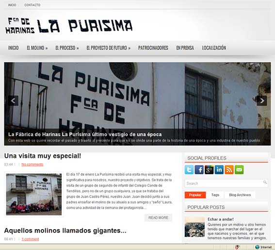 Aspecto de la web que se ha creado, pulsa para acceder Aspecto de la web que se ha creado, pulsa para acceder