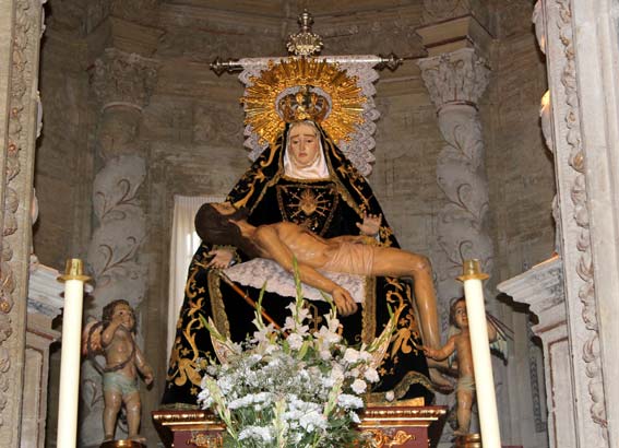  El camarín del Nazareno aloja en la actualidad una imagen de la Virgen de las Angustias 