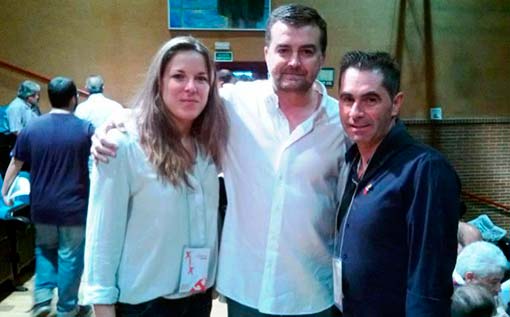 Manuel y Amala con Antonio Maillo, Coordinador Regional de IU-LV-CA Manuel y Amala con Antonio Maillo, Coordinador Regional de IU-LV-CA
