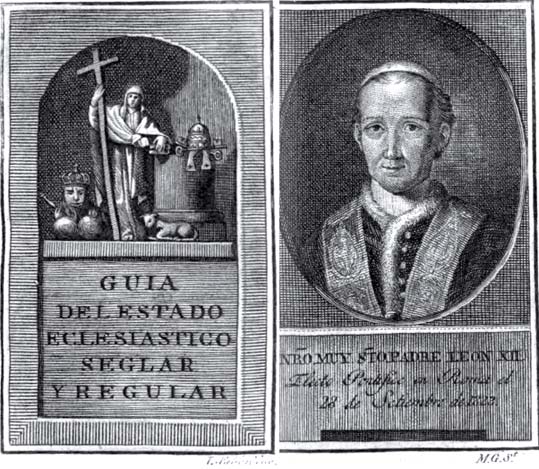 Ilustraciones de la guía del Estado Eclesiástico de 1829 Ilustraciones de la guía del Estado Eclesiástico de 1829
