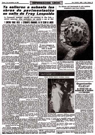 Página de IDEAL con la misma foto publicada el 4/11/1968