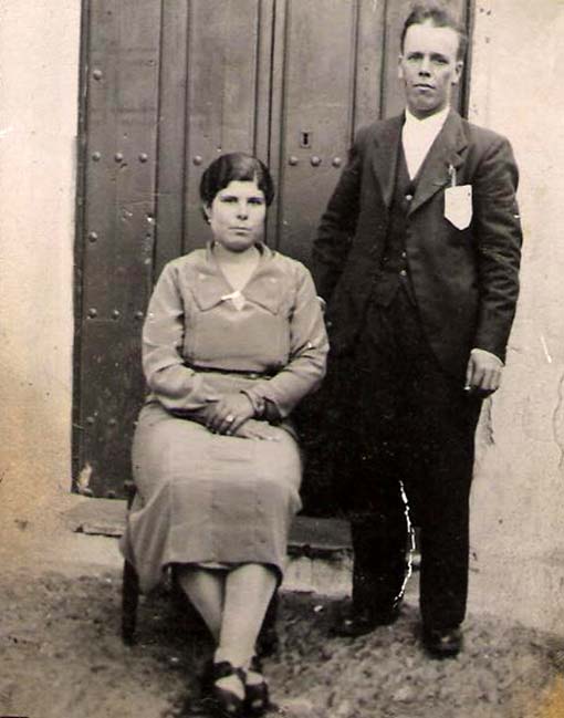 Los abuelos de Teresa Miján, José Martín Gonzalez (Jose Manuel 'el fogonero') y su abuela Carmen Moreno Franco
