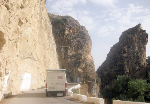 Carretera de acceso a los Baños de Alhama