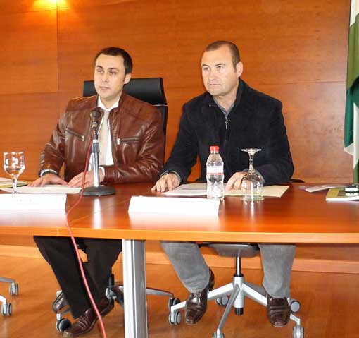  José Miguel Muñoz Ortigosa, Alcalde de Zafarraya, y Andrés Ruiz Martín, Delegado Provincial de Agricultura y Pesca 