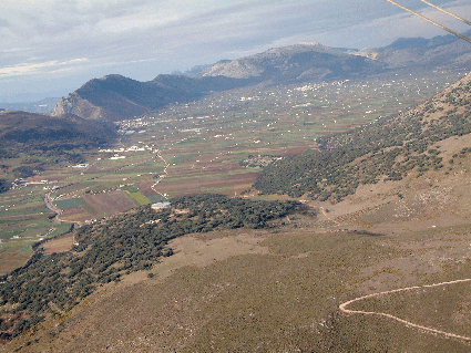 Vista del llano de Zafarraya desde el aire (J. Gordo)