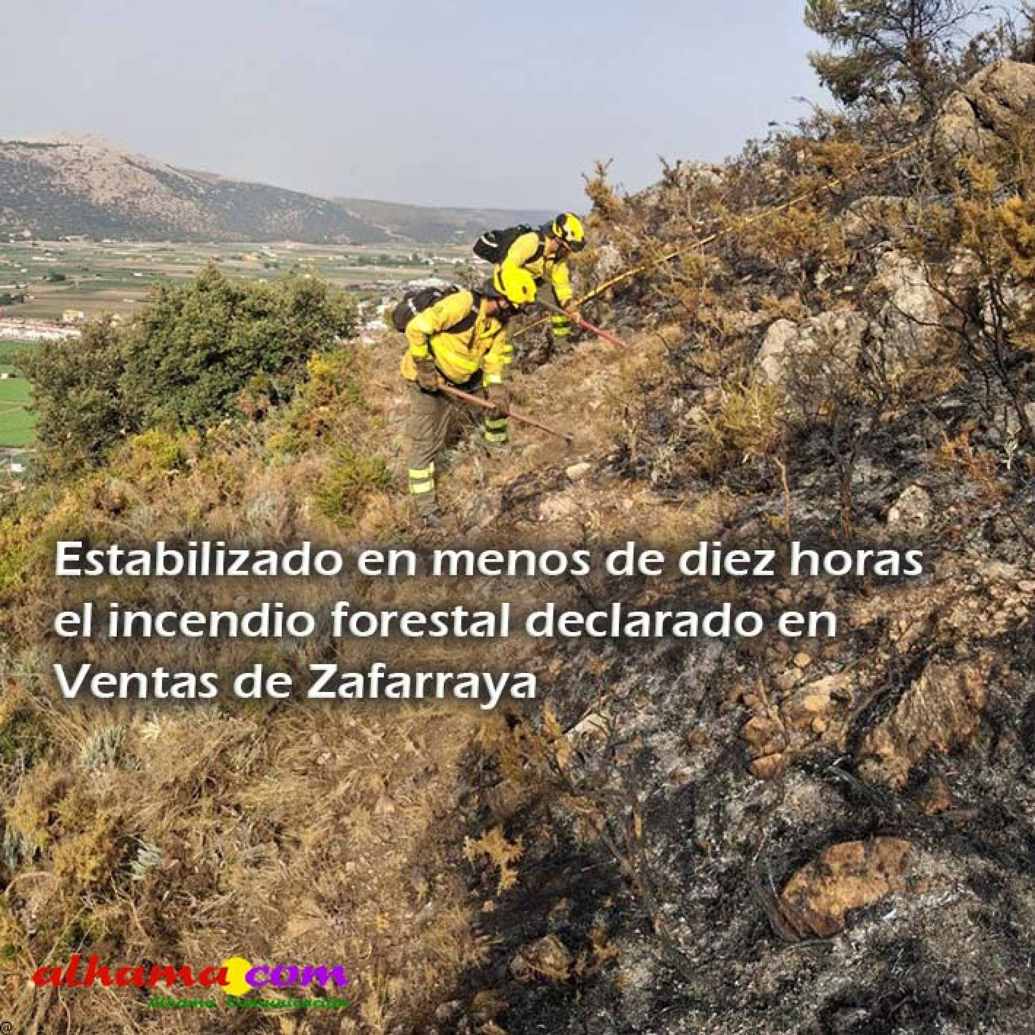 Estabilizado en menos de diez horas el incendio forestal declarado en Ventas de Zafarraya