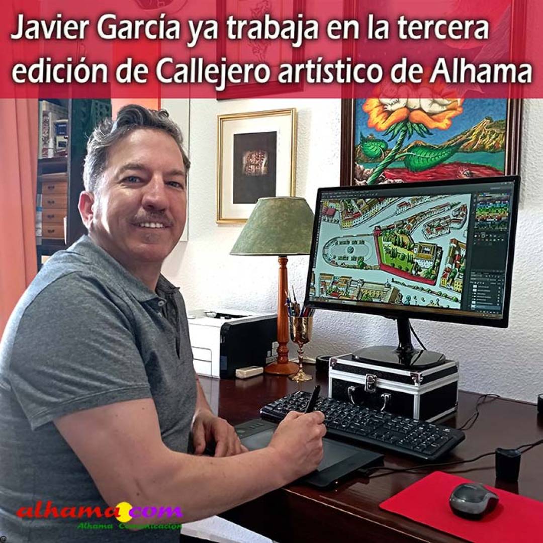 Javier García ya trabaja en la tercera edición de Callejero artístico de Alhama