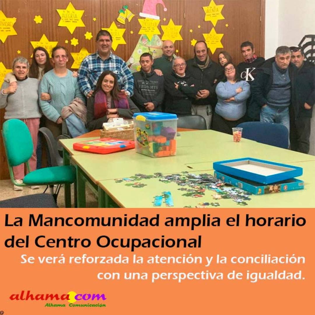 La Mancomunidad amplia el horario del Centro Ocupacional