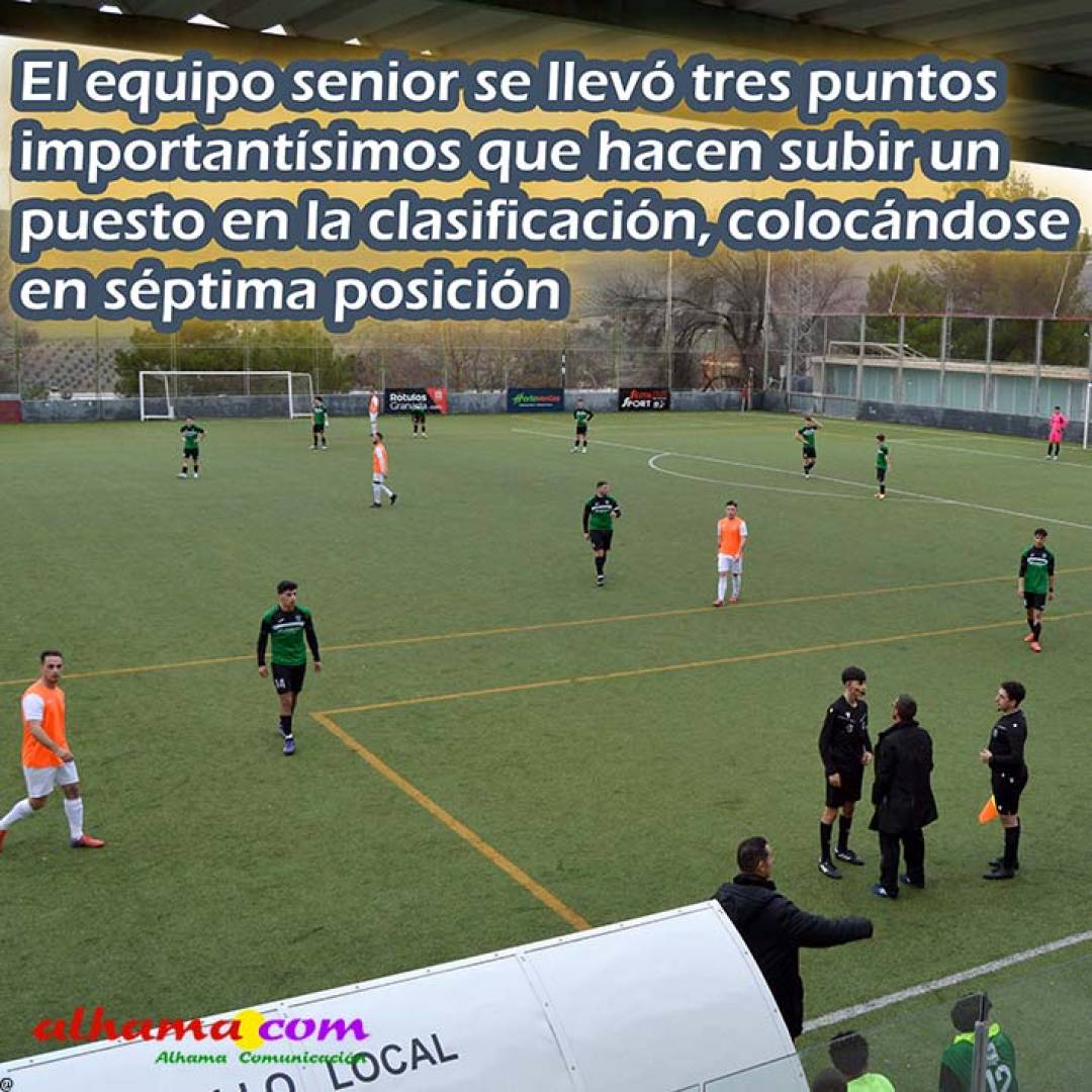 El equipo senior se llevó tres puntos importantísimos que hacen subir un puesto en la clasificación, colocándose en séptima posición