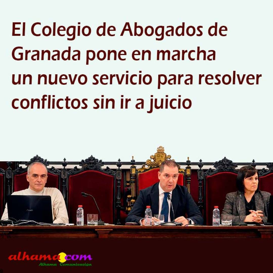 El Colegio de Abogados de Granada pone en marcha un nuevo servicio para resolver conflictos sin ir a juicio