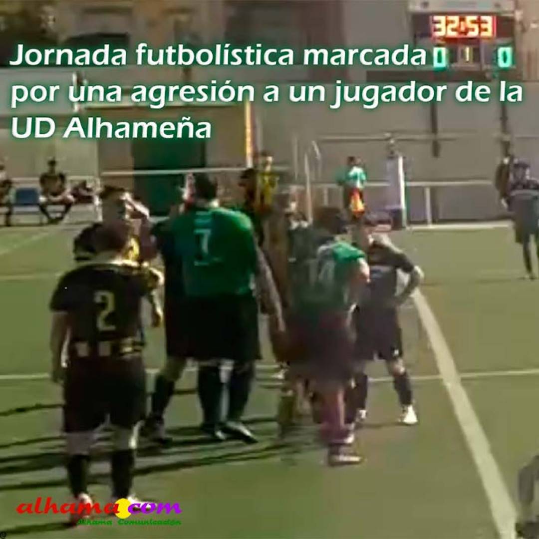 La jornada futbolística estuvo marcada por una agresión sufrida por un jugador de la UD Alhameña