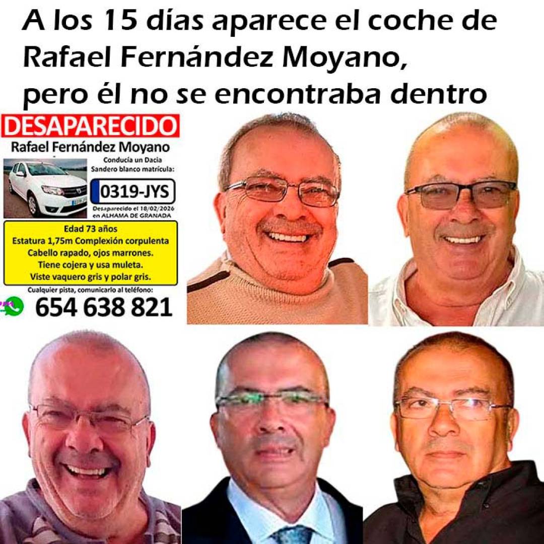 Aparece el coche de Rafael Fernández Moyano, pero él no se encontraba dentro