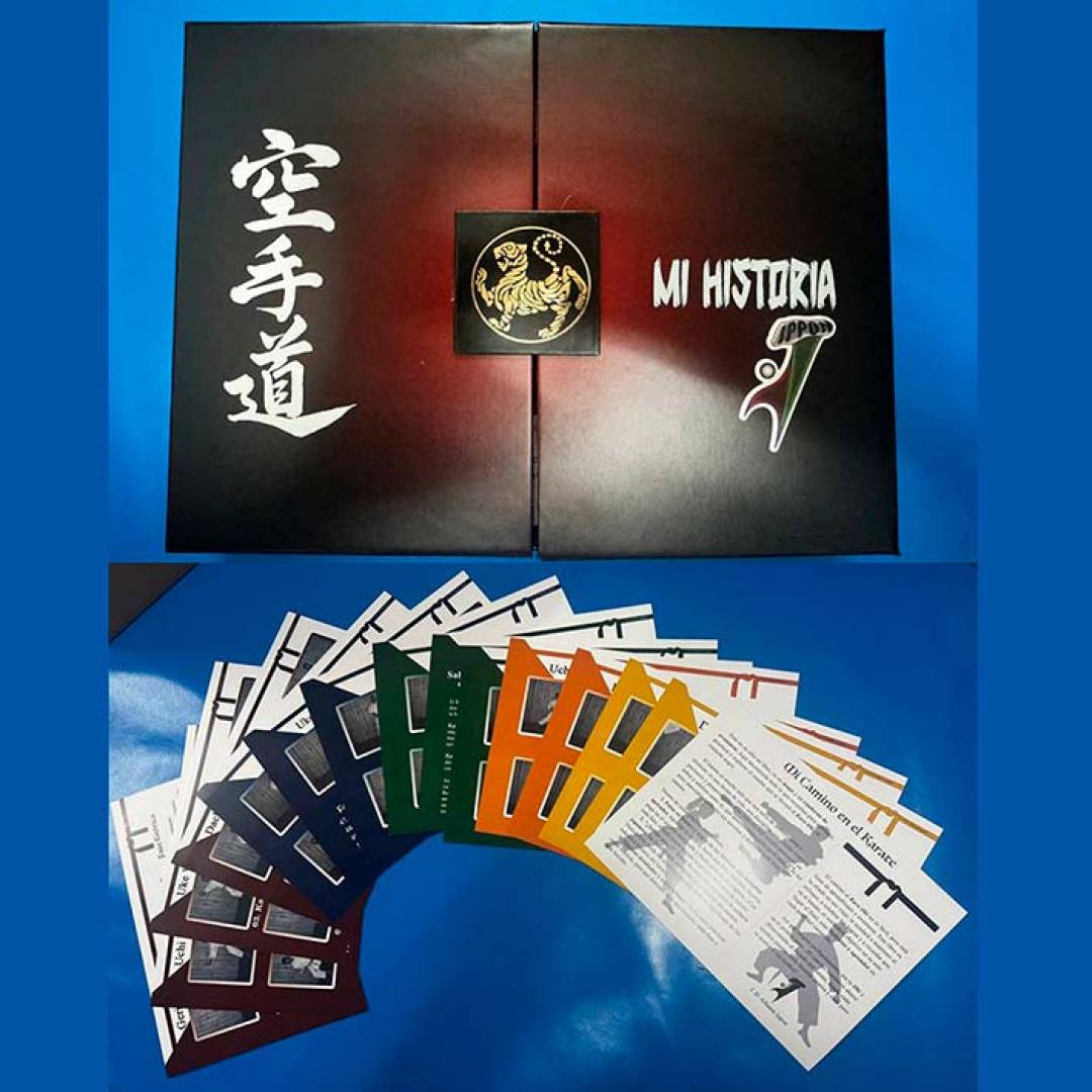 Caja para guardar las fichas, fotos y medallas del CD Alhama-Ippon